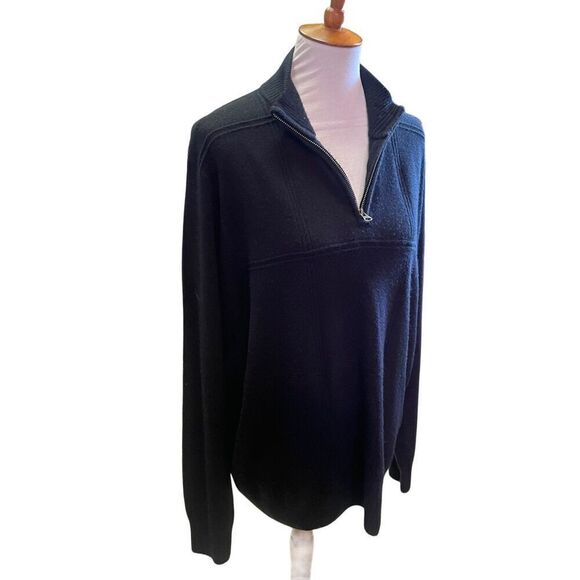 Dockers Black Half Zip/Mock Turtleneck Men’s Pullover Sweater Long Sleeve Size X - Picture 5 of 7